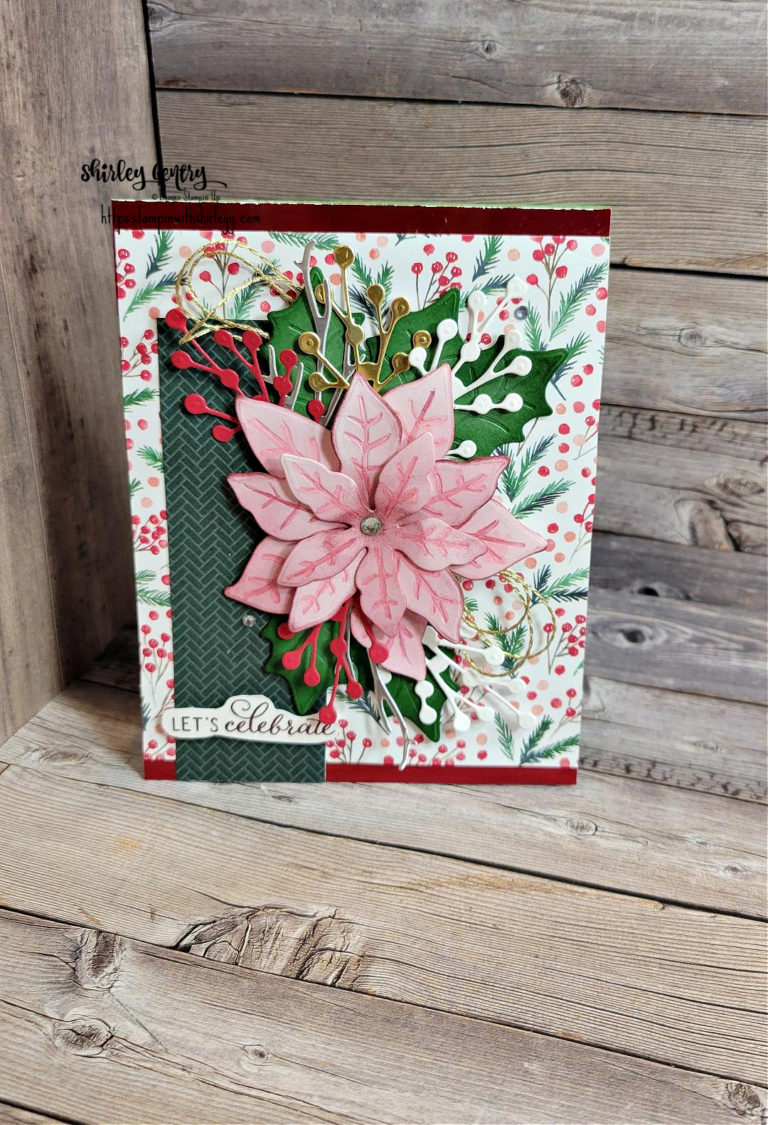 Stampin’ Up! Poinsettia Christmas Card – Stampin with Shirley G